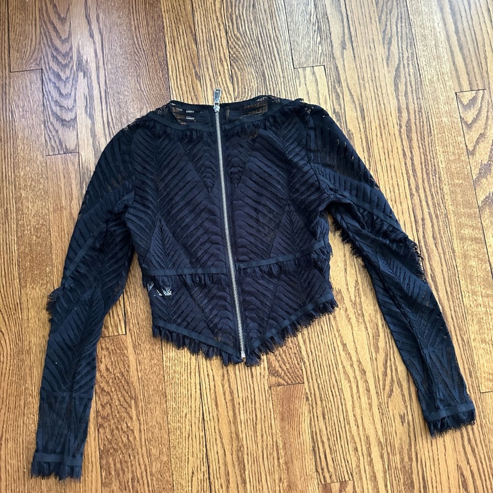 Ronny Kobo Designer Lace Black Top - Picture 5 of 6